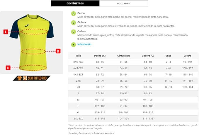 talla deportiva