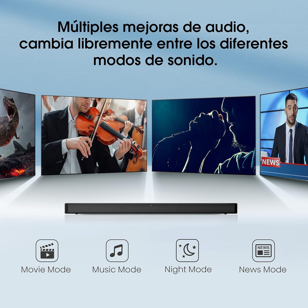 Hisense HS205G en un salón moderno